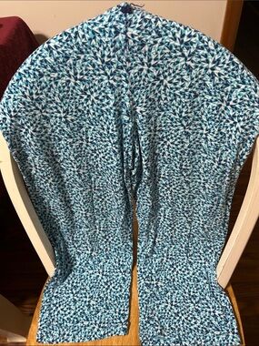 Simply Vera Wang Blue Patterned Wide-Leg Pajama Pant  Bottom